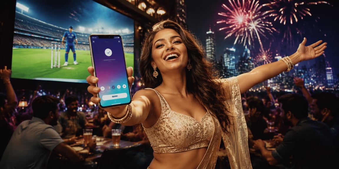 Indian cricket fan logging in to mk1 on mobile
